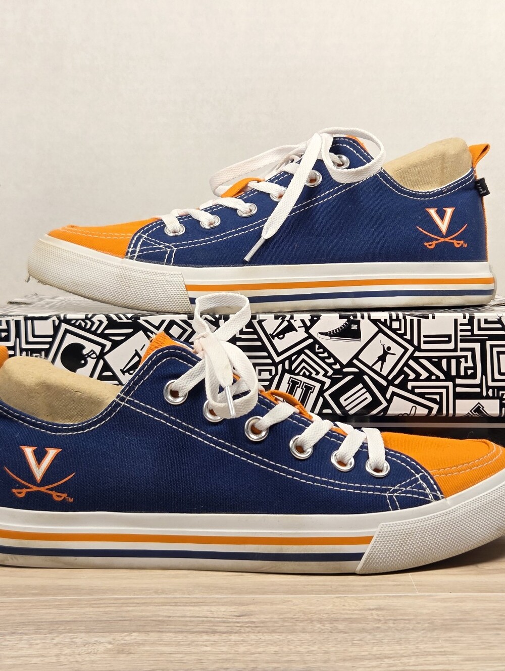 University of Virginia branded SKICKS low-top canvas sneakers
